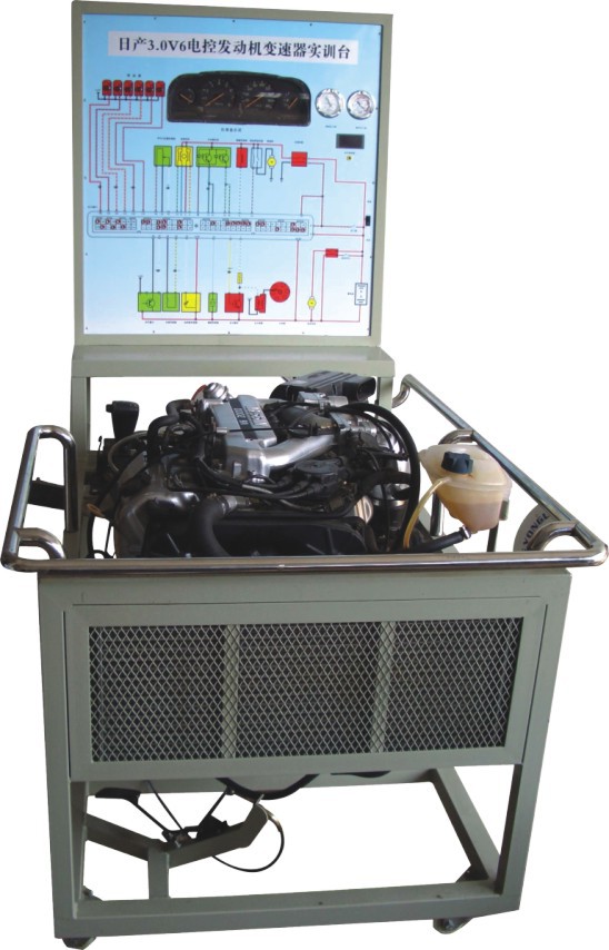 汽车发动机实训台|SZJ-F06、尼桑V31发动机带自动变速器实验台