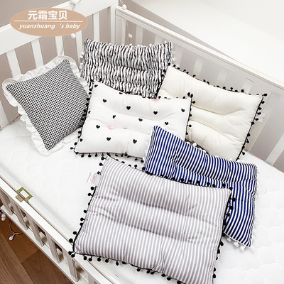 跨境 ins北欧风纯棉儿童枕护颈枕多功能枕婴童枕芯婴儿睡眠定位垫|ru