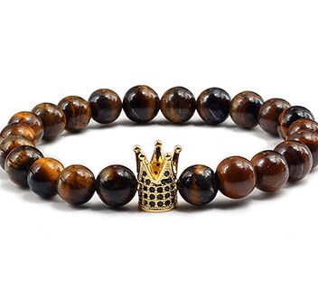 8mm Beaded Bracelet Gold and Silver AliExpress Amazon Volcanic rock Lava y6hg3
