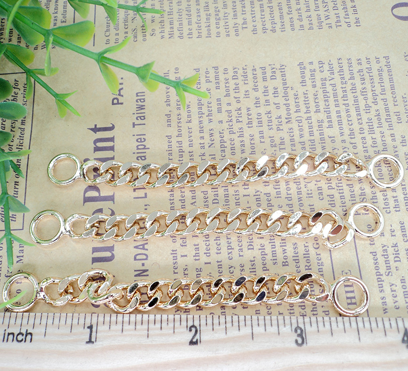 服装金属手缝衣领链条 高档合金风衣领口链条 女装外套装饰领链条