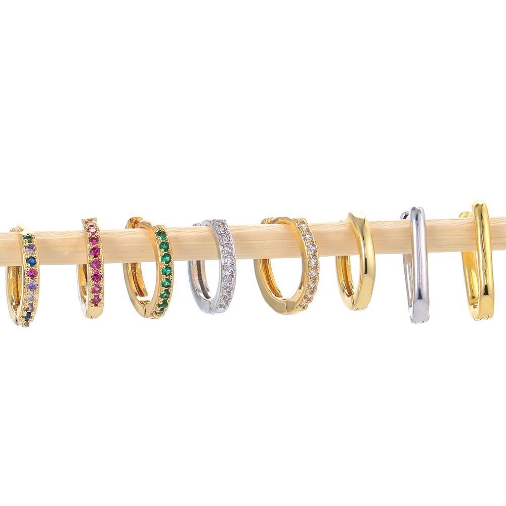Copper Material European And American New Accessories Cartoon Animal Lock Earrings Female Hollow Butterfly Full Rhinestone Zircon Eardrop Earring Wholesale