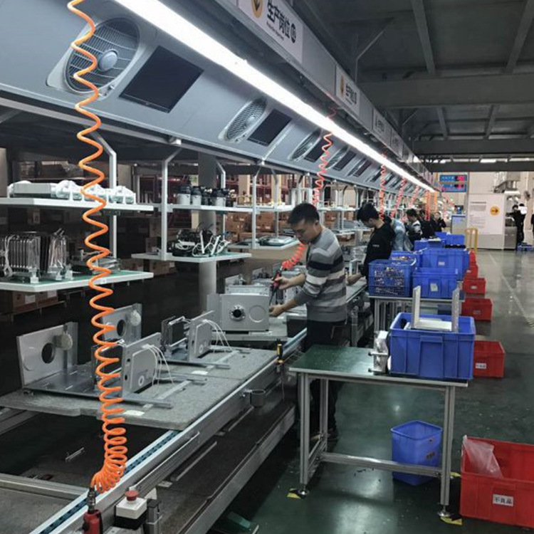 广州电器组装流水线3d投影组装线倍速链工装板线输送线装配线