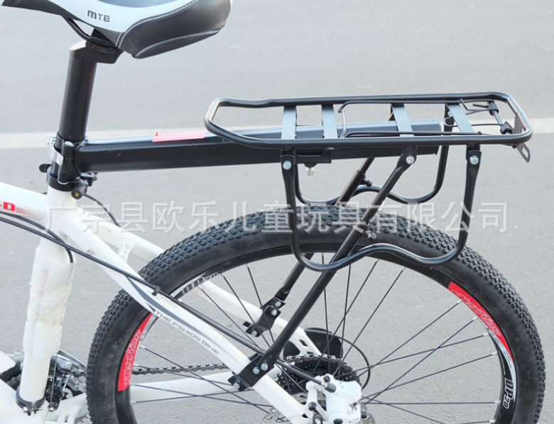 Soporte trasero para bicicleta de montaña, portaequipajes de acero desmontable, accesorios de freno y percha