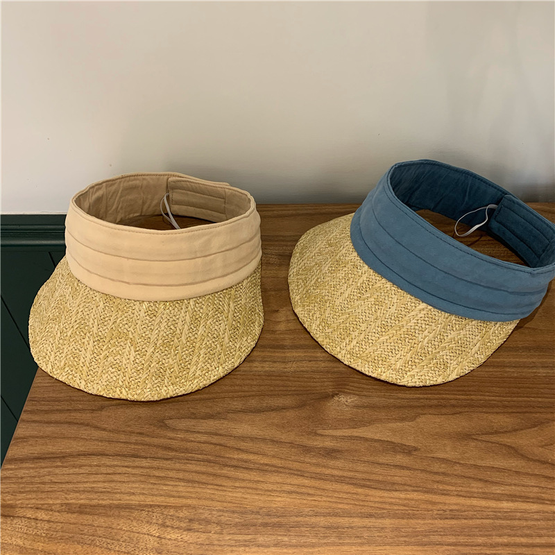 Fashion Double-sided Anti-ultraviolet Sunshade Empty Top Straw Hat display picture 1