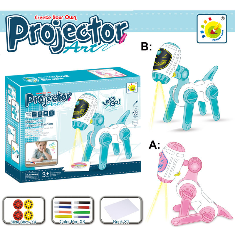 啓蒙早教智能兒童畫板畫筆創意投影繪畫機兒童益智玩具學生禮物