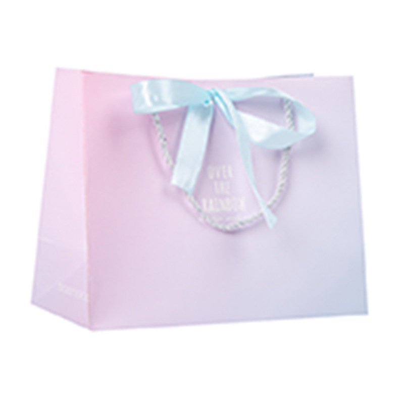 Nueva bolsa de regalo ins estilo bolsa de embalaje bolsa de regalo degradado tienda de ropa bolso de papel bolsa portátil de regalo