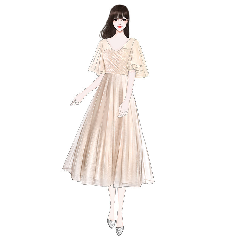 sachin and babi light blue dress A-Line Knee Length Champagne Graduation Cocktail Party Dress