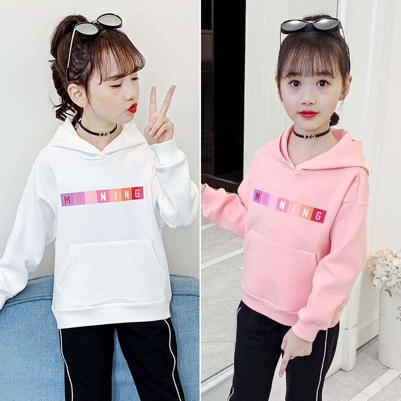 Autumn fashionable sweatshirt with hood