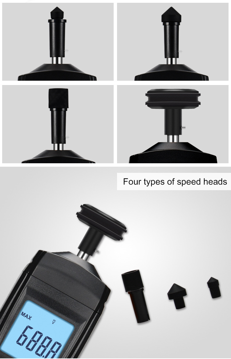 Biaozhi Gm8906 Contact Digital Tachometer Automotive Industrial Motor Speed Measuring Instrument Tachometer