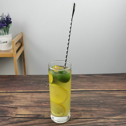 304 Stainless Steel Long Bar Spoon Long Handled Stirring Stick Cocktail Stirring Stick Coffee Milk Tea Stirring Spoon Spiral Bar More