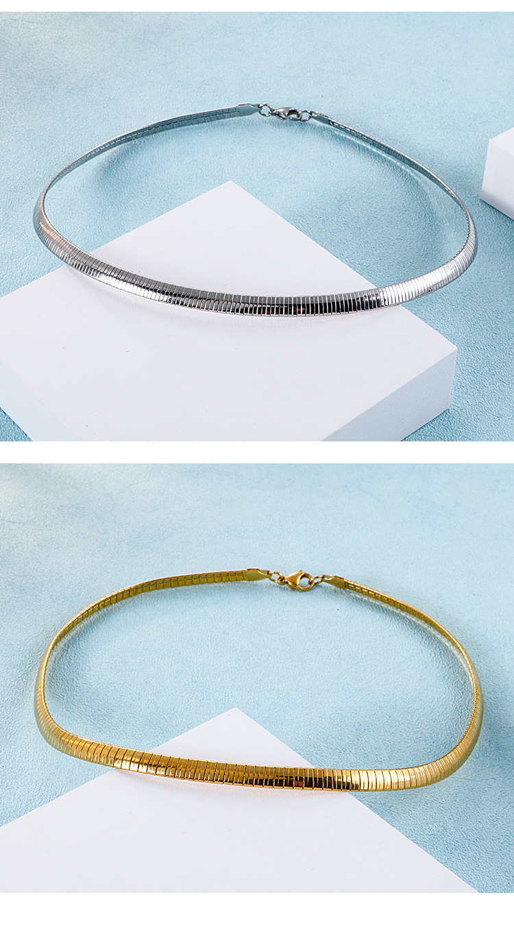 Titan Stahl 18 Karat Vergoldet Einfacher Stil Überzug Geometrisch Halsband display picture 7