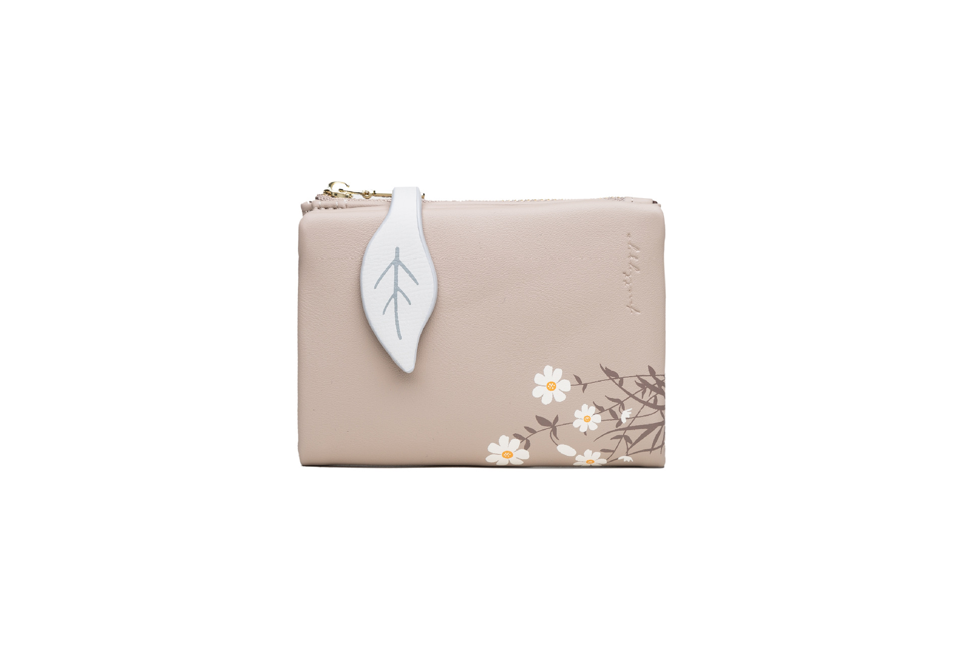 112g Weight Synthetic Leather Lining Material Zipper Closure Type Factory Wholesale  New Ladies' Purse Japanese And Korean Pu Soft Printed Buckle Simple Zipper Coin Purse Card Holder
