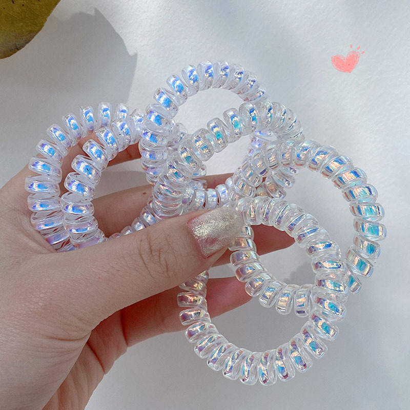Fashion Gradient Color Phone Line Hair Ring Handmade Hair Tie 1 Piece display picture 5