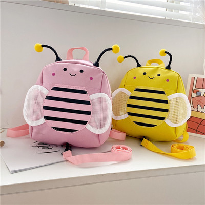2020新款2-5岁儿童双肩背包幼儿园防走失小蜜蜂可定制可爱女童包