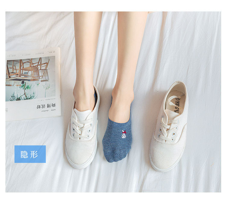 2020年春夏季新款浅口隐形船袜女卡通刺绣学院风短袜_06.