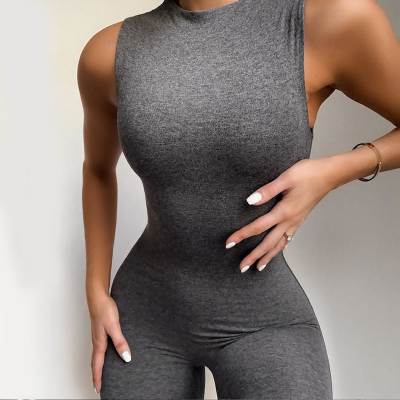 Women's Sleeveless Bodysuits Streetwear Solid Color display picture 25