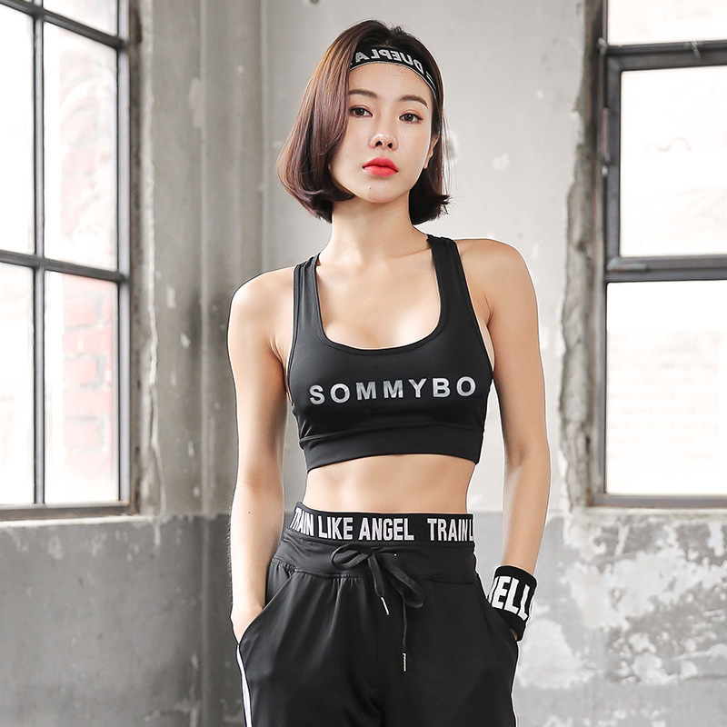 Western Rim-Free Sports Bra Women's Running Shockproof Quick-Dry Yoga Fitness Beautiful Back Large Size Underwear Bra