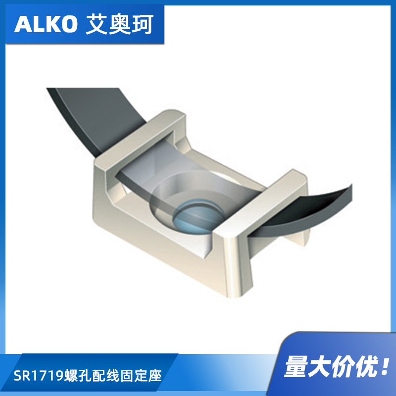 SR1719螺孔配线固定座 Screw Mount Cable Tie Holder 尼龙6/6