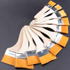 Paint brush, paint brush, soft bristle brush, brown bristle brush, cleaning brush, dust removal brush, small brush, wooden brush, small cleaning brush