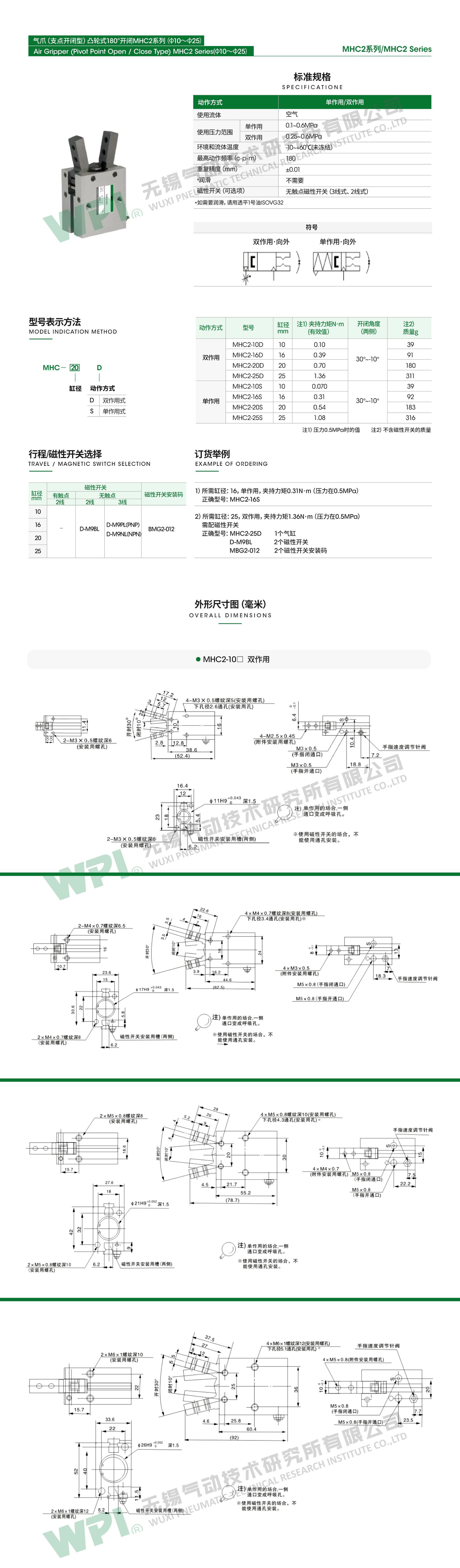 MHC2系列气爪