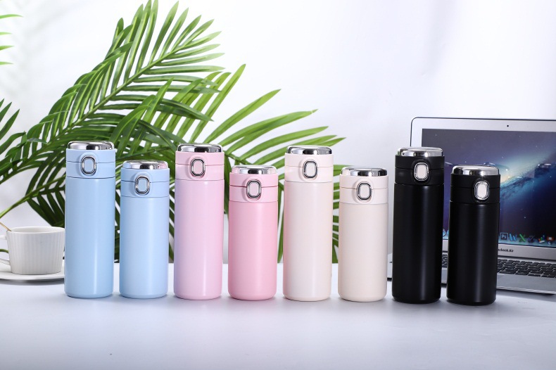 Smart Insulated Water Bottle With Temperature Display Stainless_voghion.com