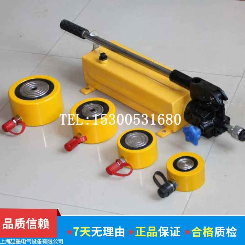 Тонкий гидравлический домкрат одиночного действия RCS1002 100T Низкий гидравлический цилиндр с ручным насосом