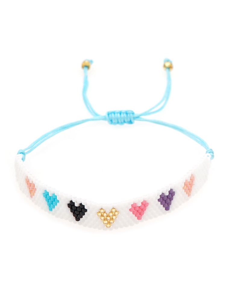 handwoven beaded colorful love ethnic jewelry Miyuki rice bead braceletpicture3