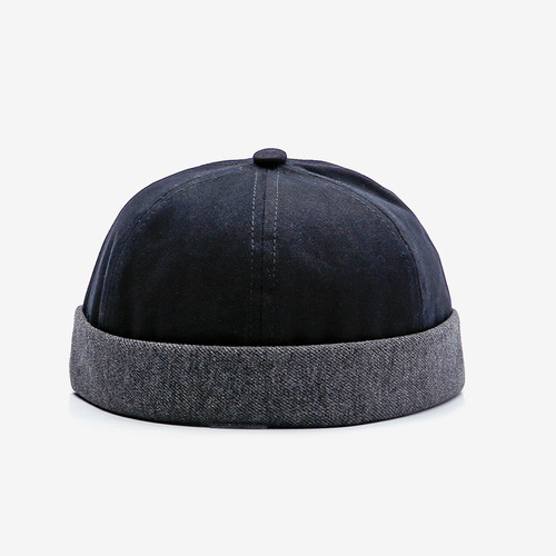 Yangguan retro fashion trend melon skin hat hip-hop personality street yuppie landlord hat brimless curled sailor hat