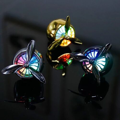 Car air freshener air vent small fan ornament lasting light fragrance car fragrance aroma interior decoration supplies