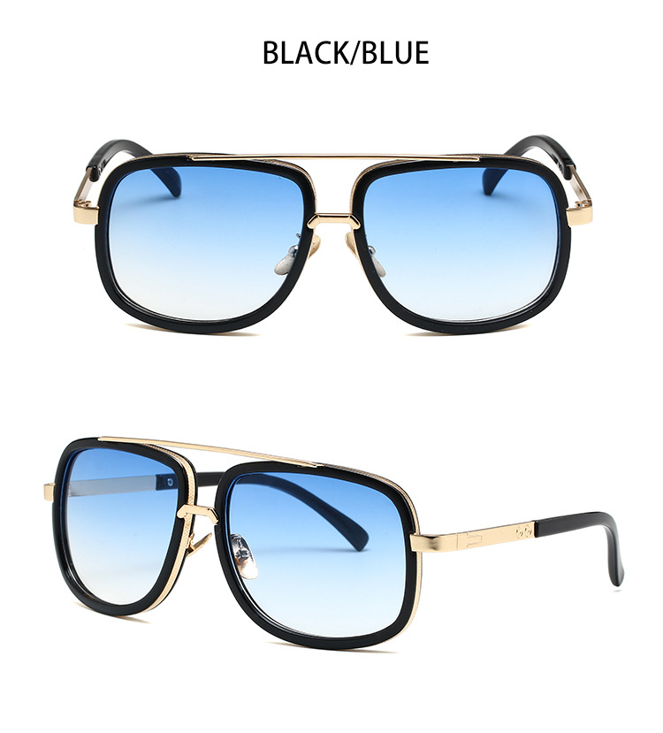 Simple Style Square Ac Round Frame Patchwork Full Frame Men's Sunglasses display picture 1