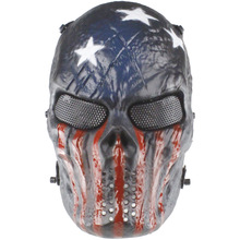 WoSporT厂家直销酋长M06新品铁血骷髅恐怖道具骑行面罩全防护面具