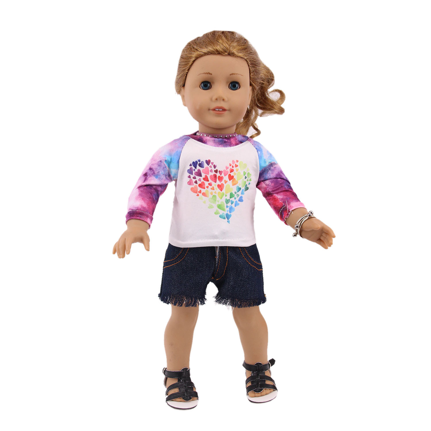Nuevo 18 pulgadas American Girl Doll accesorios ropa traje 43cm xiafu muñeca vestir juguete fábrica pelo recto
