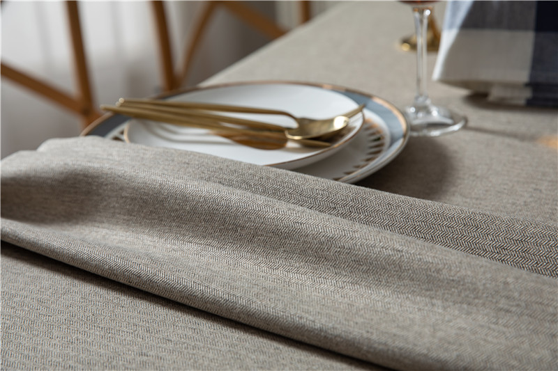 Thickened Polyester-cotton Cotton-linen Modern Simple Solid Color Rectangular Coffee Table Cloth, Dining_voghion.com