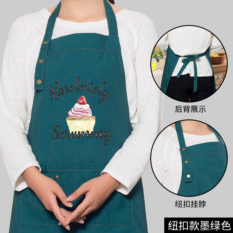 Estilo coreano moda hogar delantal cocina a prueba de aceite anti-fouling arte pintura pareja personalidad logotipo imprimible