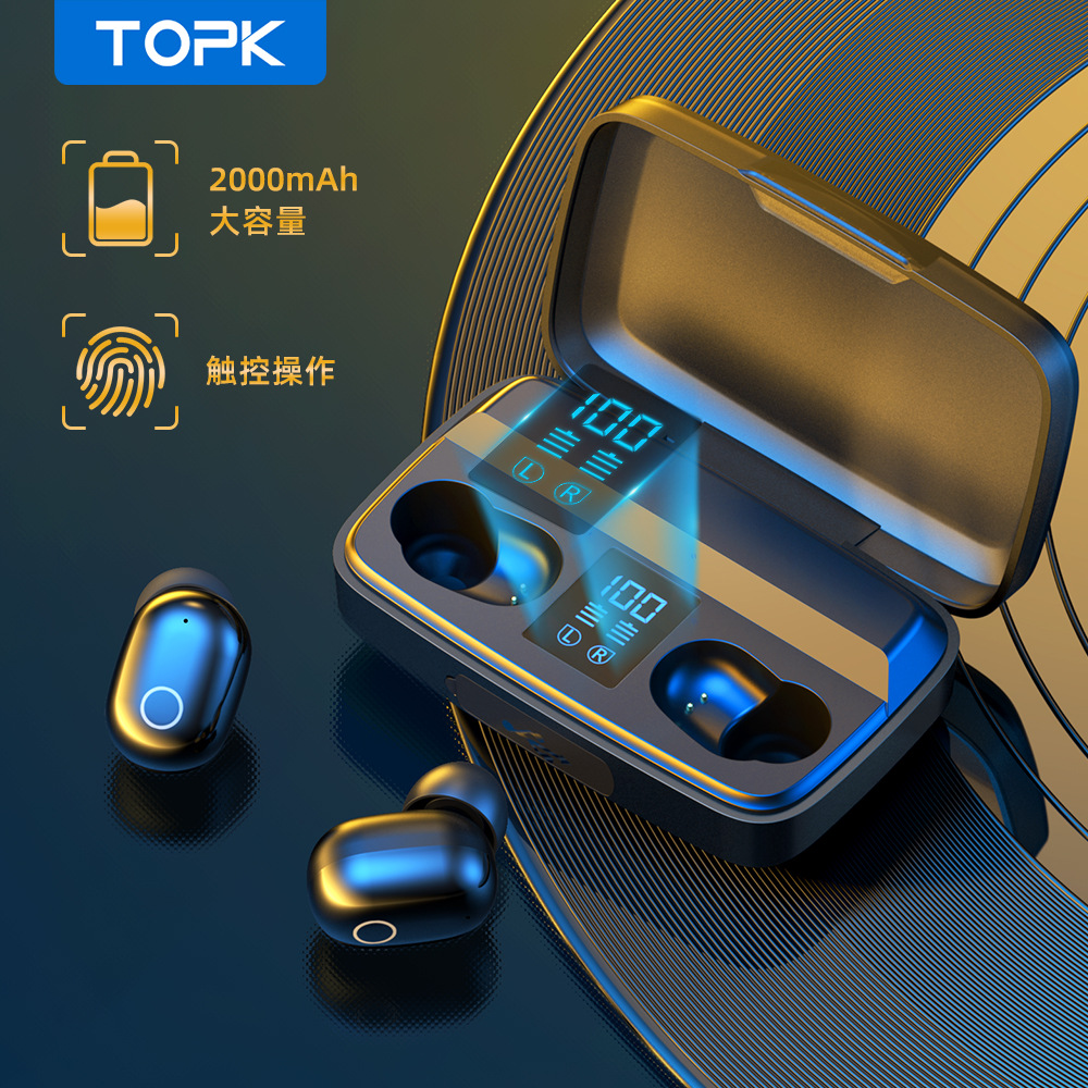 TOPK T10 Bluetooth mobile power headset...