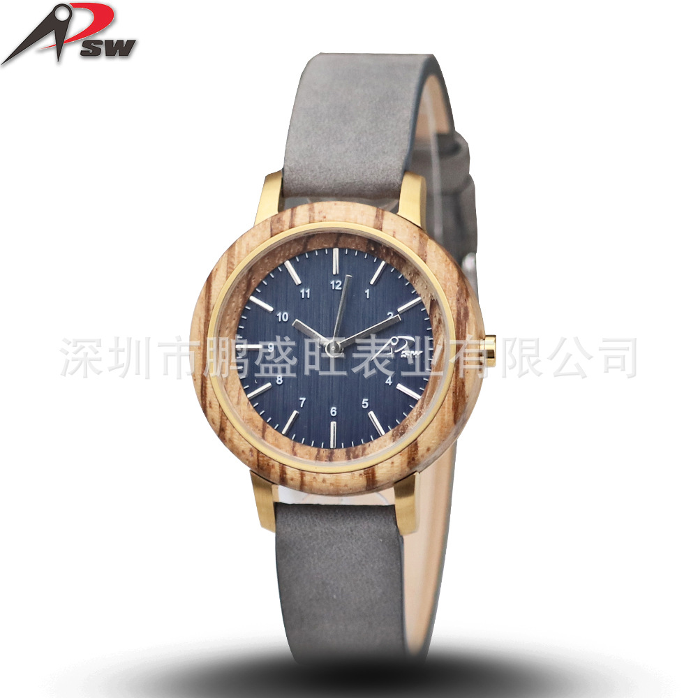 PSW Wooden universal quartz waterproof belt for leisure for men and…