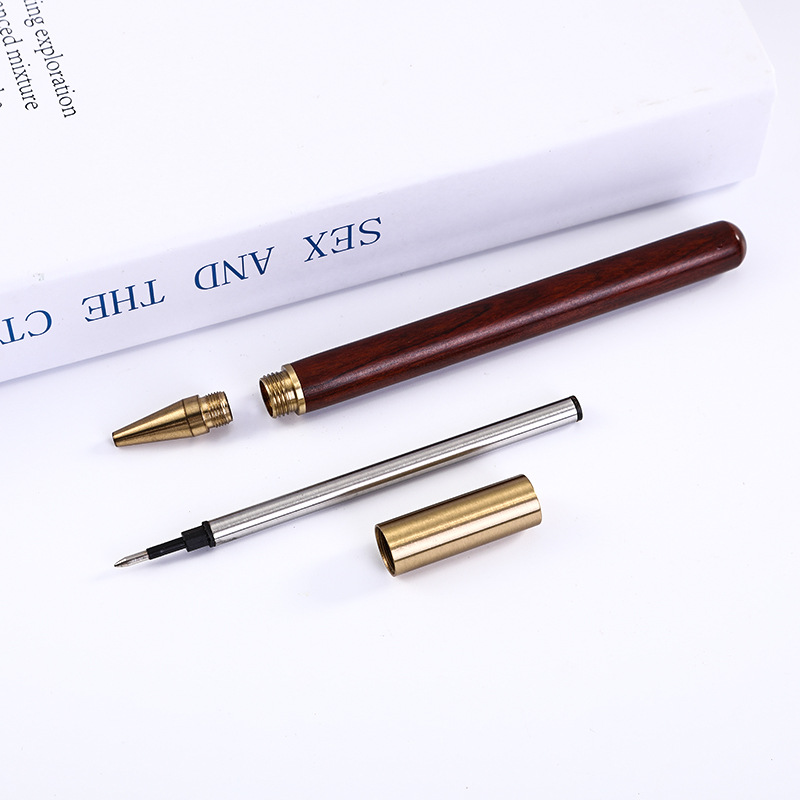 Los fabricantes suministran metal latón madera maciza pluma regalo pluma letras
