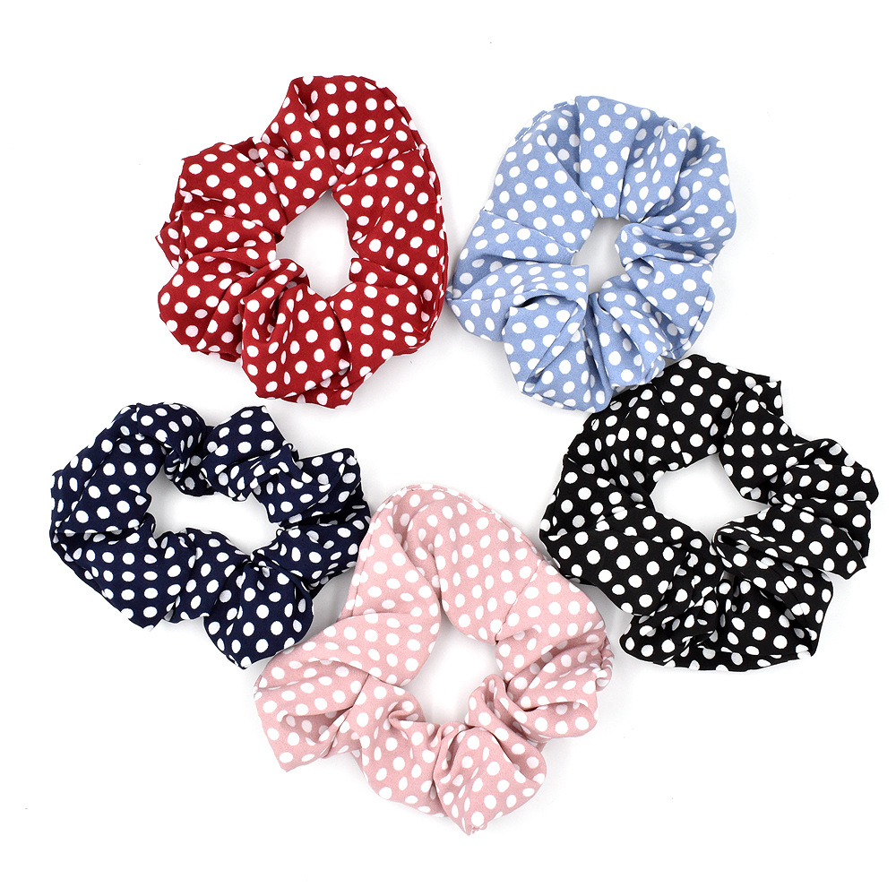 New Classic Wave Point Hair Rubber Band Wave Point Hair Ring Wholesale Nihaojewelry display picture 19