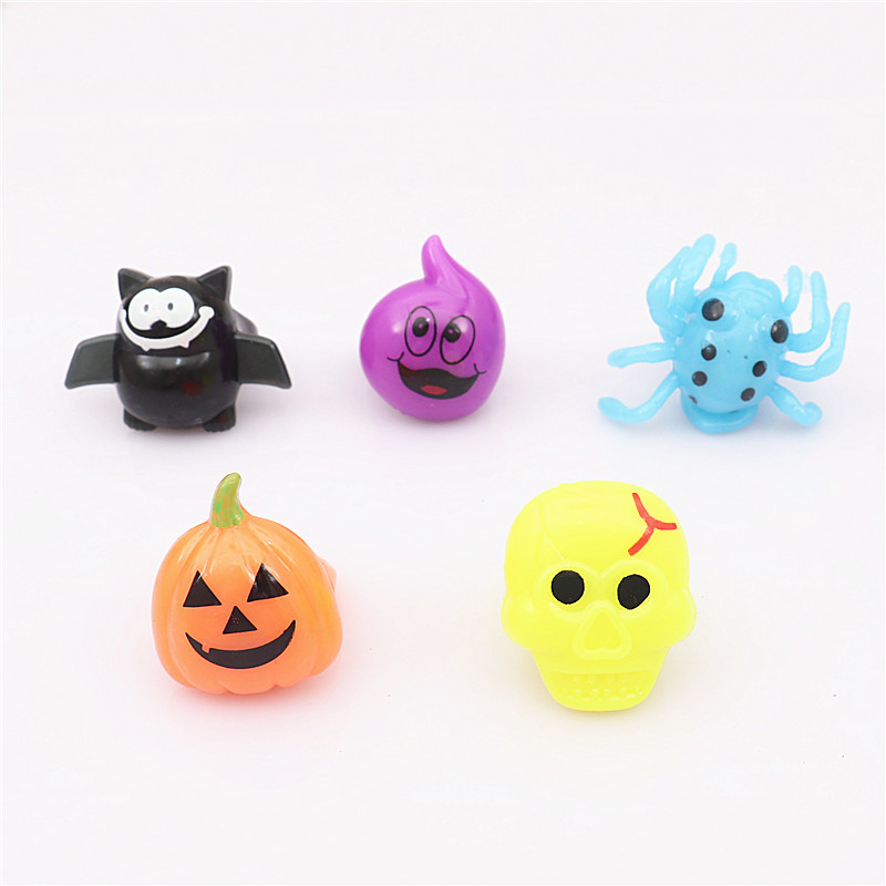 Halloween Pumpkin Skull Tpr Party Rings Costume Props 1 Piece display picture 1