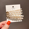 Hairgrip from pearl, crab pin, hair accessory, bangs, internet celebrity, Korean style