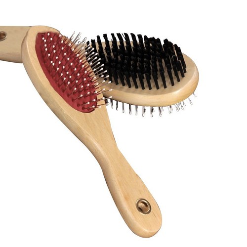 Dog Grooming Brush Handle Round Head Steel Pin Comb Maneuver Clean Comb Beauty Dual-Sided Pin Comb Pet Supplies