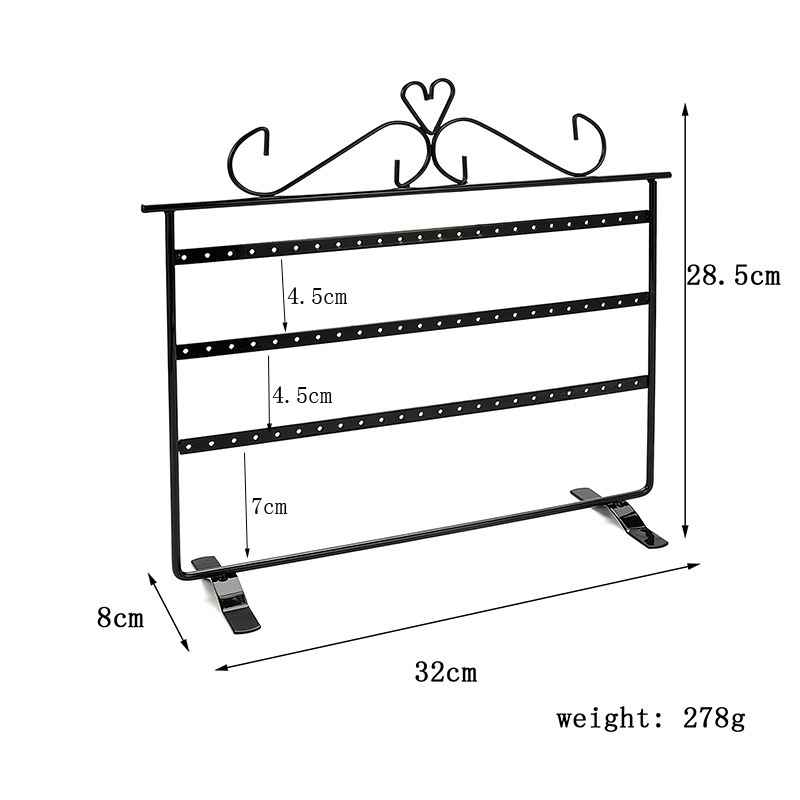 Hot-selling Three-tier Iron Display Rack Double-sided Earring Storage Rack Wholesale Nihaojewelry display picture 4