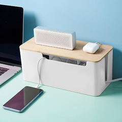 Wire storage box, large power strip, power data cable organizing box, desktop blocking artifact, charger hub box