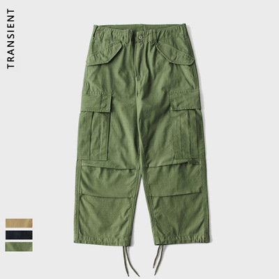 TRS男裝|2020AW日系工裝SATIN300克重磅緞紋D65男女工裝休閑褲男