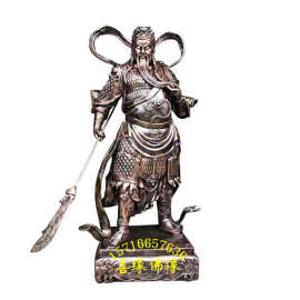 关圣帝关公神像坐像立刀图片树脂塑像彩绘贴金河南佛像厂直销