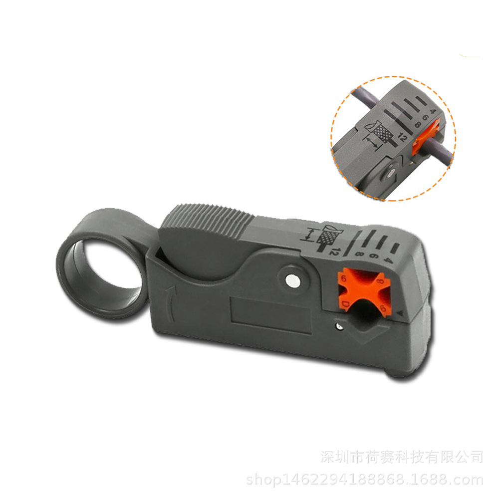 电缆剥线刀多功能双刀式 网线钳 剥线钳 网络工具同轴电缆剥线器