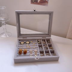 Internet celebrity ins style jewelry storage box large capacity high-end exquisite jewelry necklace earrings earrings ear stud box