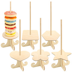 Wooden Donut Stand Wedding Supplies Kids Baby Shower Day Home Crafts Birthday Party Decorations