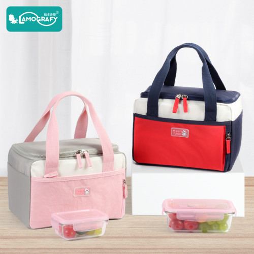 Insulated lunch bag portable picnic lunch bag thickened aluminum foil non-woven ice bag lunch box bag small gift