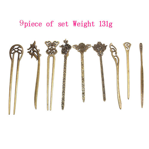 Ao Ke Factory Direct Sales Amazon Best Selling Ancient Bronze Hairpins Fox Mermaid Various Retro Hair Accessories